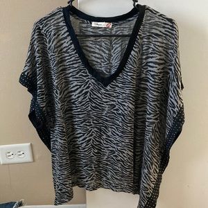 Zebra print top